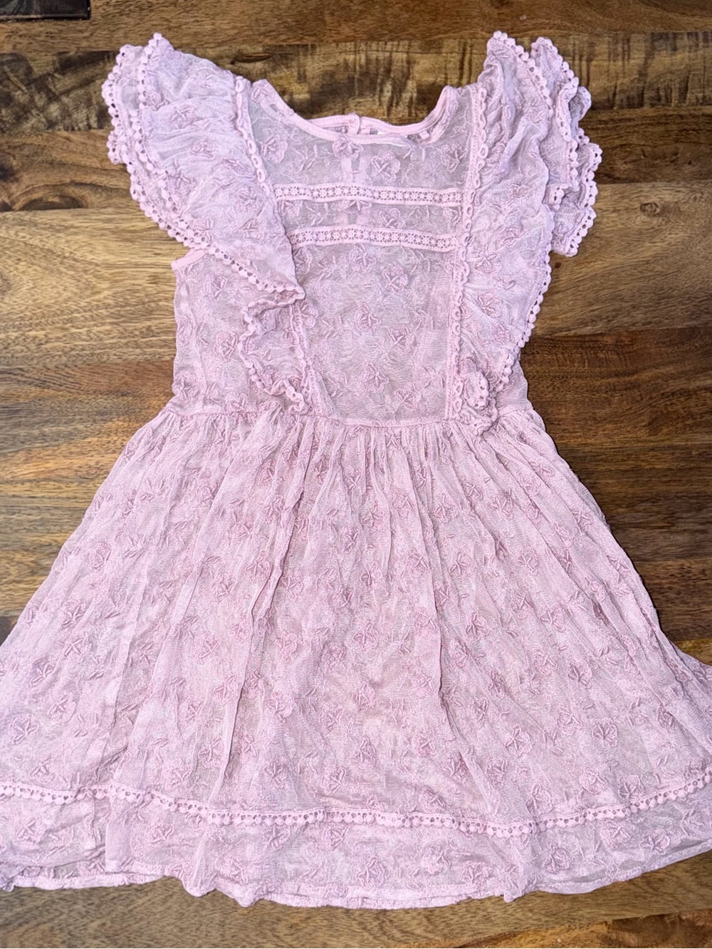Next lavender lilac lace dress, girls size 9